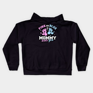 Gender reveal mommy mom Kids Hoodie